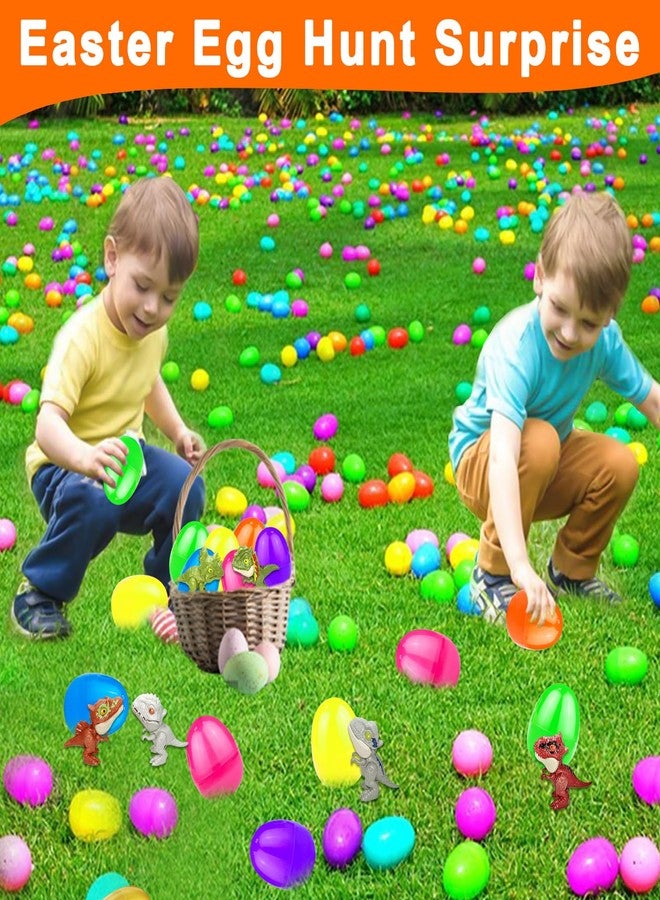 AMENON 6 Pack Jumbo 3.5" Easter Eggs Filled with Biting Finger Dinosaurs Toys Inside, Fun Finger Puppets Set for Kids Toddlers Easter Basket Stuffers Fillers Plastic Surprise Eggs Hunt Easter Party Favors - Image 5